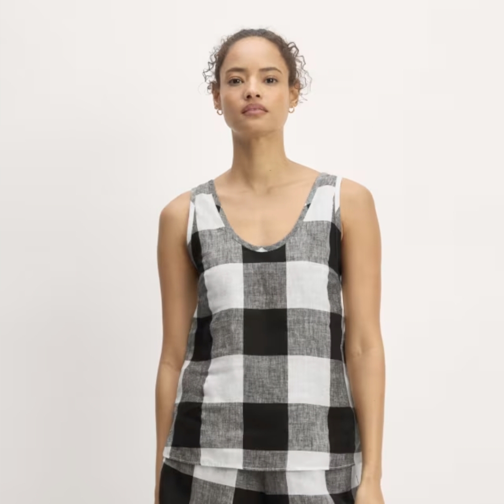 🆕 EVERLANE The Linen Scoop Neck Tank